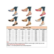 LUXUR Women Flat Shoes Slip on Round Toe Breathable Wide Width Comfy Loafer Shoes Size 9