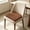 Brown, variant on Yaayu Thickened Corduroy Chair Cushion, 17.7x17.7in Non-Slip, High Resilience Cotton Fill, All-Season Seat Pad for Dining Kitchen, White