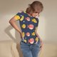 thumbnail image 3 of Balery Cute Puffer Fish Body de cuello redondo de manga corta para mujer Tops de manga corta Tops básicos-Small, 3 of 7