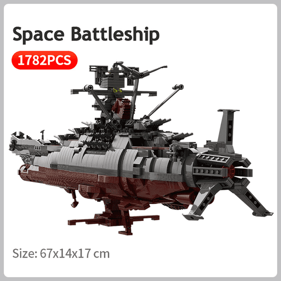 Yamato Space Battleship DIY Model Building Blocks Warship MOC Bricks Toys Gift Set 1782pcs