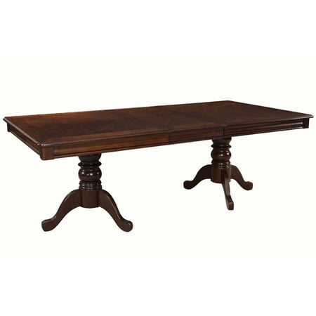 Double Pedestal Table - ACME Mahavira Dining Table with Double Pedestal, Espresso