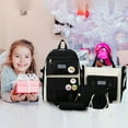 thumbnail image 5 of Mochila escolar para niños de preescolar a secundaria | Mochila de lona de gran capacidad, bolso bandolera, estuche para lápices | Bolsa ligera y duradera con cremallera para viajes escolares y, 5 of 5