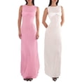 thumbnail image 4 of Yunliwuli Women’s Summer Bodycon Dress Casual Sleeveless Twist Front Solid Color Dress Slim Fit Midi Dress, 4 of 10