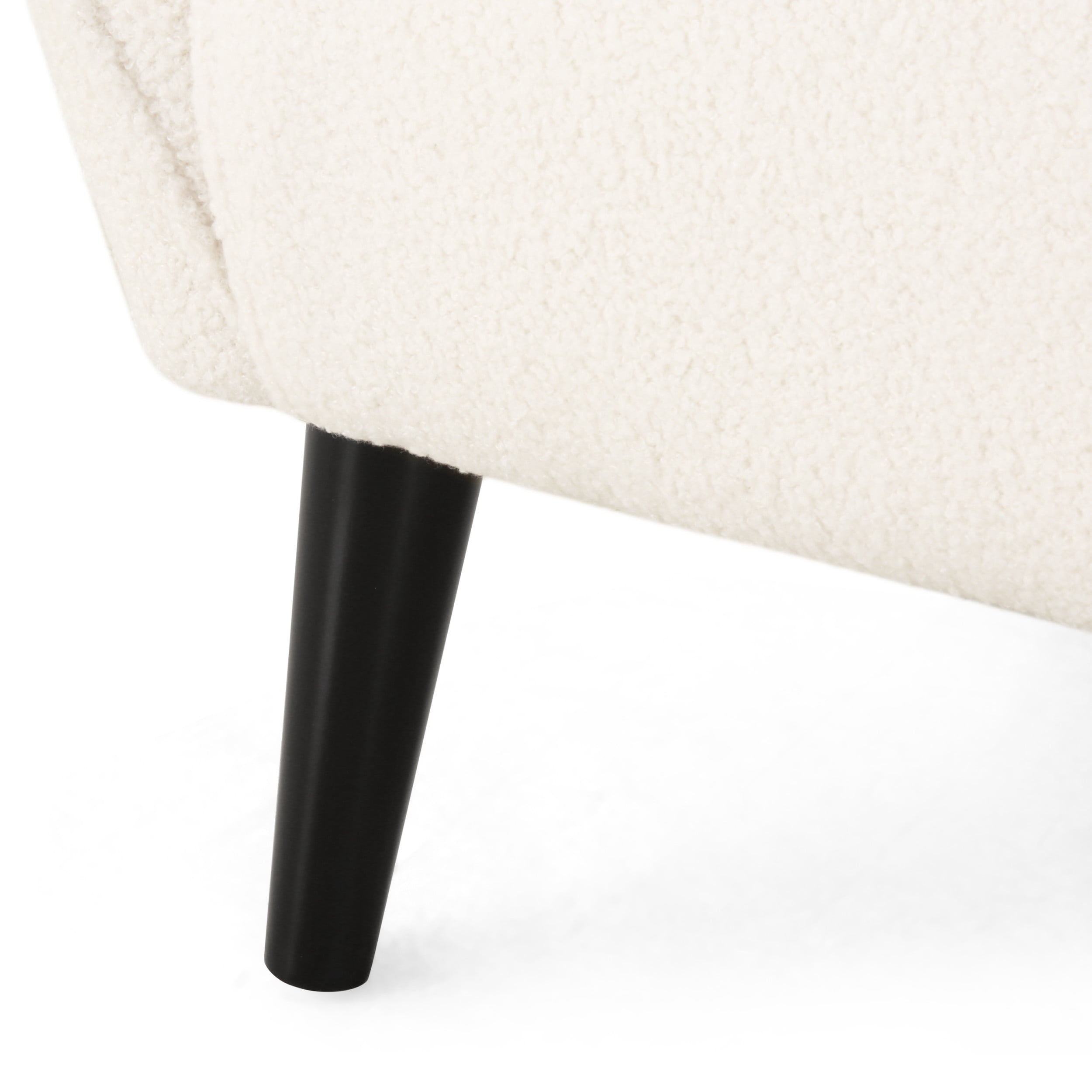Noble House Darcy Arm Chair, Ivory Boucle