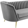 thumbnail image 6 of Modway Opportunity Vertical Channel Tufted Curved Performance Velvet Sofa in Gray, 6 of 8