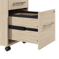 thumbnail image 4 of Scranton & Co Engineered Wood 2 Person Desk with Mobile Storage in White/Elm, 4 of 9