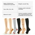 thumbnail image 6 of Zipper Compression Socks 20-30 mmHg for Women and Men, Knee High Length, Dot-Top, Open Toe, Beige, Small,2 Pair, 6 of 7