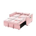 thumbnail image 4 of Juiluna Velvet Loveseat Sofa Couch With Adjustable Backrest, 2 Waist Pillows, Side Pockets Multifunctional Small Seat Lounge Sofa For Living Room, Bedroom, 4 of 8