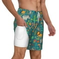 thumbnail image 2 of Kdxio Jungle Animals Print Men'S Swim Trunks With Compression Liner 7 Inch Inseam Quick Dry Swim Shorts, 2 of 7