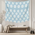 thumbnail image 5 of White Teal Daisy Large Tapestry for Bedroom Wall Hanging Tapestry, Spring Summer Floral Farmhouse Ceiling Backdrop Tapestries Poster Blanket Wall Decor for Teens Room Living Room Dorm 86" x 104", 5 of 8