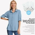 thumbnail image 6 of FEN AI Women's Long Sleeve Button Down Shirts Quick Dry Travel Sun Protection Fishing Hiking Shirt Outdoor Tops, 6 of 9