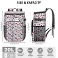 thumbnail image 3 of Travel Cooler Bag - Red White Blue Baseballs and Stars Pattern Camping Beer Cooler Backpack with Bottle Opener- Waterproof Insulated Picnic Backpacks - Cooler Bag for Beach, 3 of 6