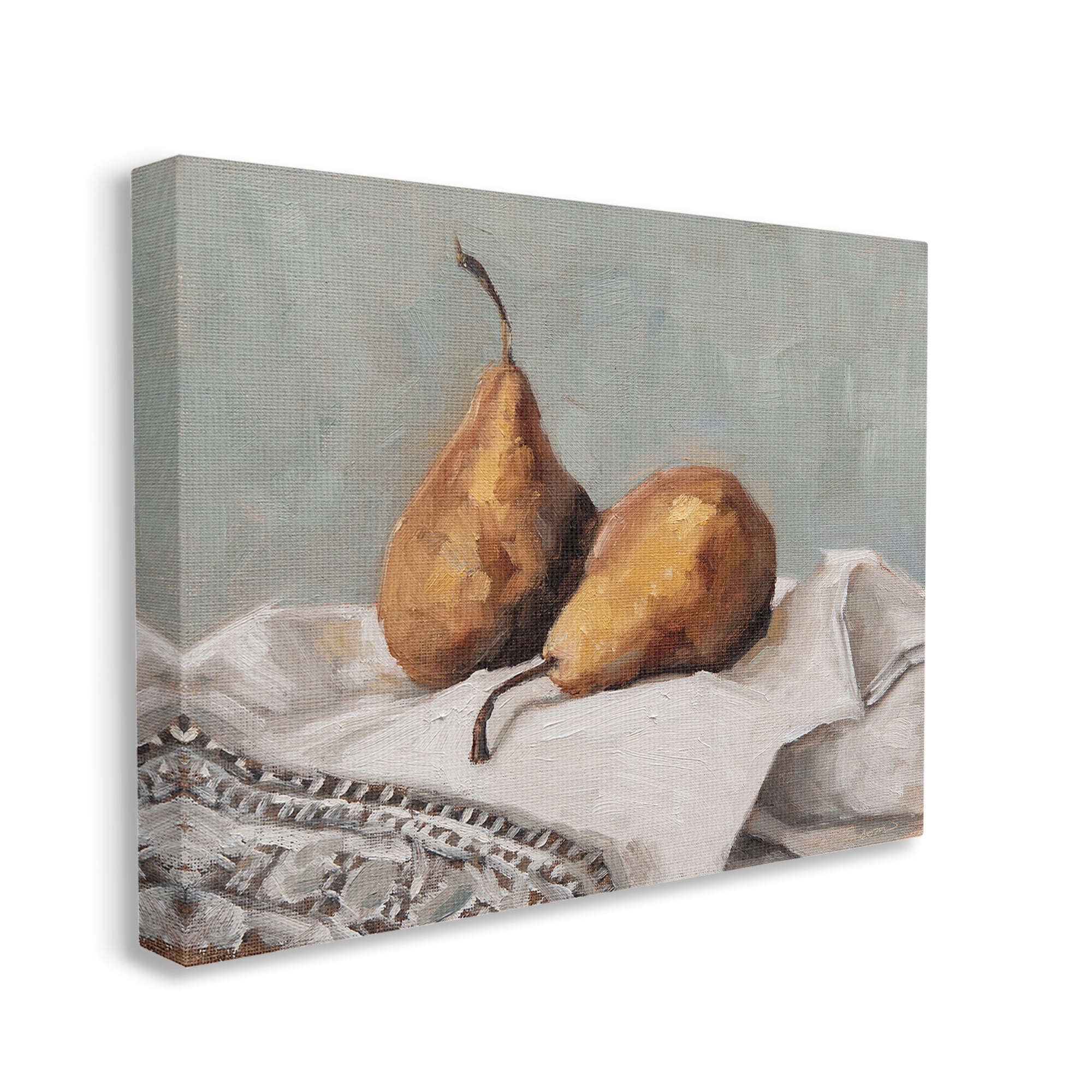 Stupell Industries Traditional Pears Still Life Food & Beverage Painting Gallery Wrapped Canvas Art Print Wall Art, 40 x 30