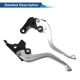 thumbnail image 5 of Palancas de freno y embrague cortas únicas para Yamaha Tenere 700 2019-2025, ajustables en 6 posiciones, palanca de freno de motocicleta de aleación de aluminio tono plateado, 1 par, 5 of 7
