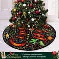 thumbnail image 4 of SKYSONIC Mardi Gras Christmas Tree Skirt Tree Skirt for Holiday Party Home Christmas Day Ornaments 36", 4 of 6