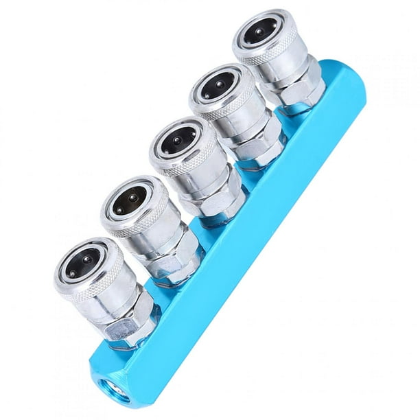 Compresor De Aire Conector Rápido Manifilizador Aleación De Aluminio De Tipo C De Tipo C Para Componentes Neumáticos