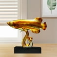 thumbnail image 2 of deevoka Statue Gold Figurine Sculpture Ornament for Porch Living Room, 2 of 6