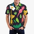 thumbnail image 2 of Lsque Pikmin Pattern Golf Shirts for Men Dry Fit Print Moisture Wicking Performance Short Sleeve Polo Shirt-Large, 2 of 7