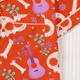 thumbnail image 5 of XIAOCHA Day Of The Dead Skull Guitar Floral Print Pajama Set For Women Flexible Elastic Band Loose Sleep Shorts, 5 of 8