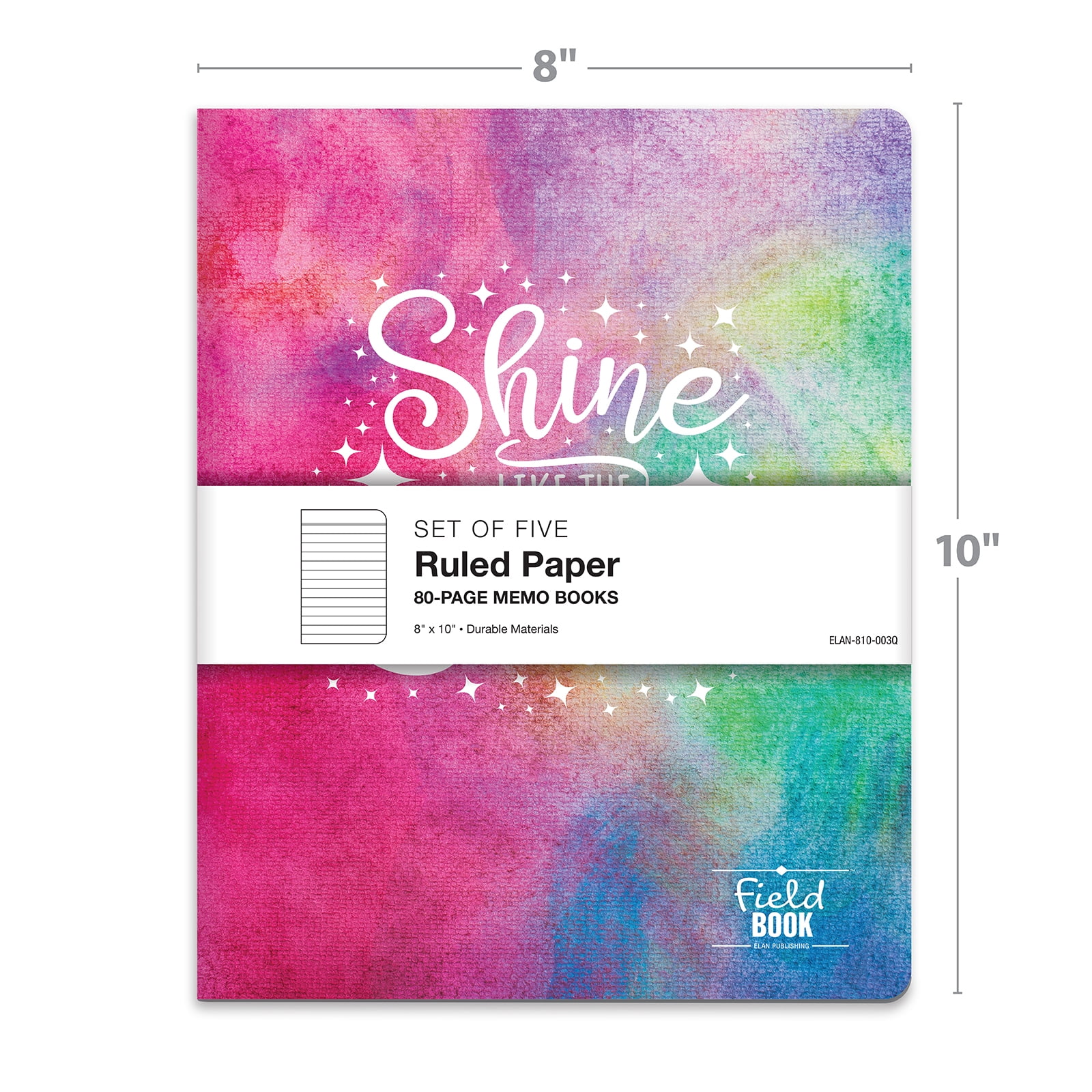 8 x 10 Field Book Set - Line Text / Combo Watercolor Inspiration Covers