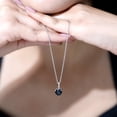 thumbnail image 5 of Rosec Jewels Heart Shape Black Onyx Solitaire Pendant with Diamond for Women (8 mm), 925 Sterling Silver, 5 of 8