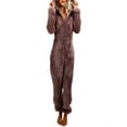 thumbnail image 6 of Nituyy Women's Plush Romper Pajamas Long Sleeve Zipper Clothes, 6 of 6