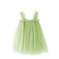 thumbnail image 3 of Loopsun Toddler Girls Princess Dress, Girls Solid Crew Neck Sleeveless Puff Formal Dress Green, 7-8 Years, 3 of 5