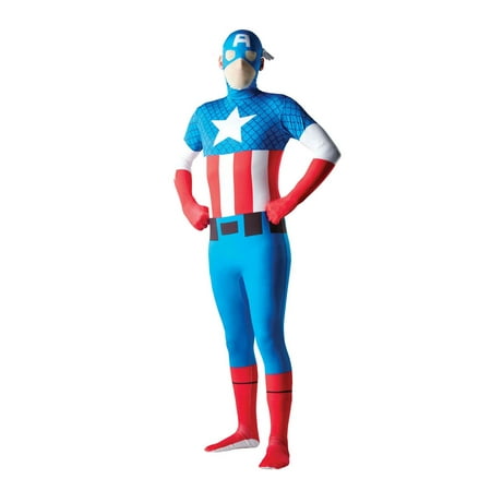 Mens Captain America Second Skin Halloween Costume
