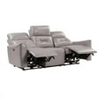 thumbnail image 3 of Lexicon Burwell 81.5" Faux Leather Power Double Reclining Sofa in Light Gray, 3 of 7
