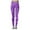 Purple, variant on LINASHI Women's High Waist Sequin Sport Leggings - Casual Fashion Printed Solid Color Yoga Workout Pants with Stretchy Comfortable Fit for Gym Running