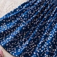 thumbnail image 6 of Splozh Toddlers Fashion Dress 1T 2T 3T 4T 5T 6T Teen Kids Girls Flower Print Short Sleeve Trendy Girls Gift Princess Dresses,Navy,1-2 Years, 6 of 8