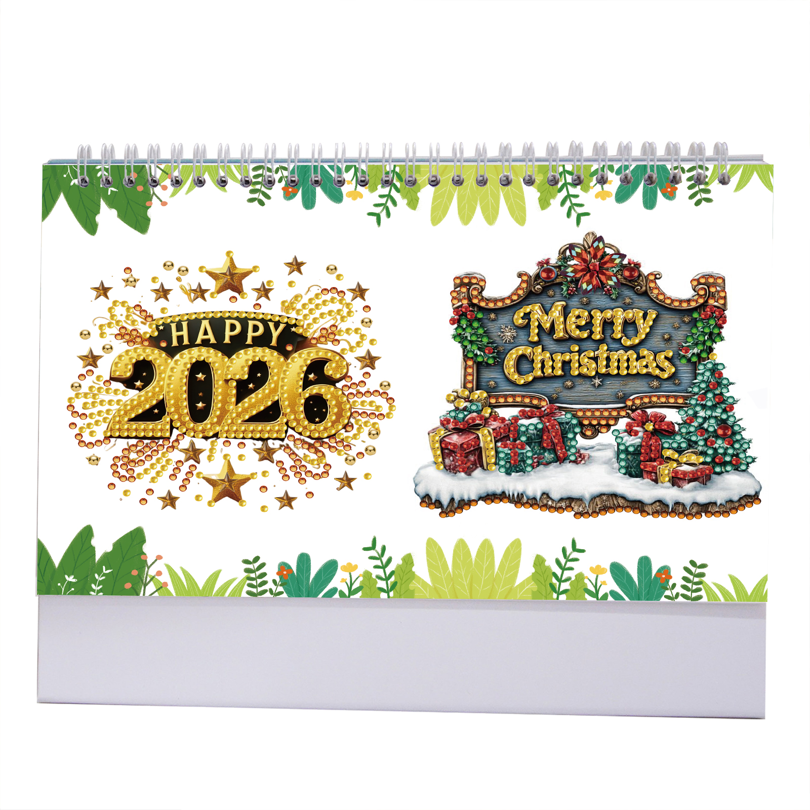 2026 Desktop Calendar Desk Calendar Painting Calendar Standing Calendar for Home Office