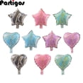 thumbnail image 2 of 10 globos de Mylar de 10 pulgadas con forma de corazón y estrella de ágata de mármol. Globo de ágata para feliz cumpleaños, juguete para decoración de baby shower, globos de aire para bodas., 2 of 5