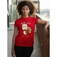 thumbnail image 2 of Thanksgiving Cat Meow Funny Hiding Turkey Women's T-shirt For Women, 2XL, Red, 2 of 6