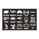 thumbnail image 1 of 15 pegatinas para botones de encendido y apagado del salpicadero del coche, divertidas y decorativas, de PVC, 1,91 x 1,91 cm (una sola), 13 x 8 cm (hoja completa) para botones de ventanilla., 1 of 5