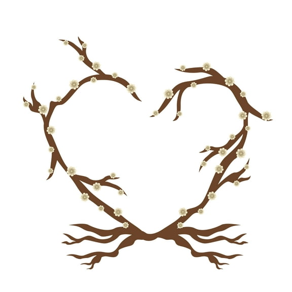 Beautiful Cherry Blossom Branch Wall Sticker – Vinyl Decal Applied to Any Smooth Surface – Bedroom, Nursery, or Living Room -Removable Stylish Mural Unique Design-Size: 10" x 9".