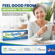 DenSurefit Lower Denture Reline Kit, 3-6 Month Soft Silicone Dentures Repair Set to Refit, Improve and Tighten, Easy to Use Reline Set with Larger Primer and Applicators for Comfortable Fit