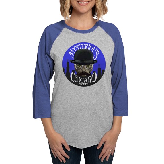 CafePress - Mysterious Chicago Tours Long Sleeve T Shirt - Womens Baseball Tee