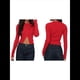 thumbnail image 3 of Suéter Corto Informal de Larga con Cuello Halter, Botones y Abertura Frontal para Mujer Rojo XL, 3 of 7