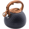 thumbnail image 1 of Tetera Foedo Stovetop de acero inoxidable, 3,2 L, silbante, color negro, 1 of 7