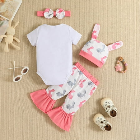 

TOWED22 Toddler Girl Outfits Toddler Baby Girl Clothes Outfits Shorts Sets Stuff Romper Pants Cute Summer Clothes for Baby Girl White