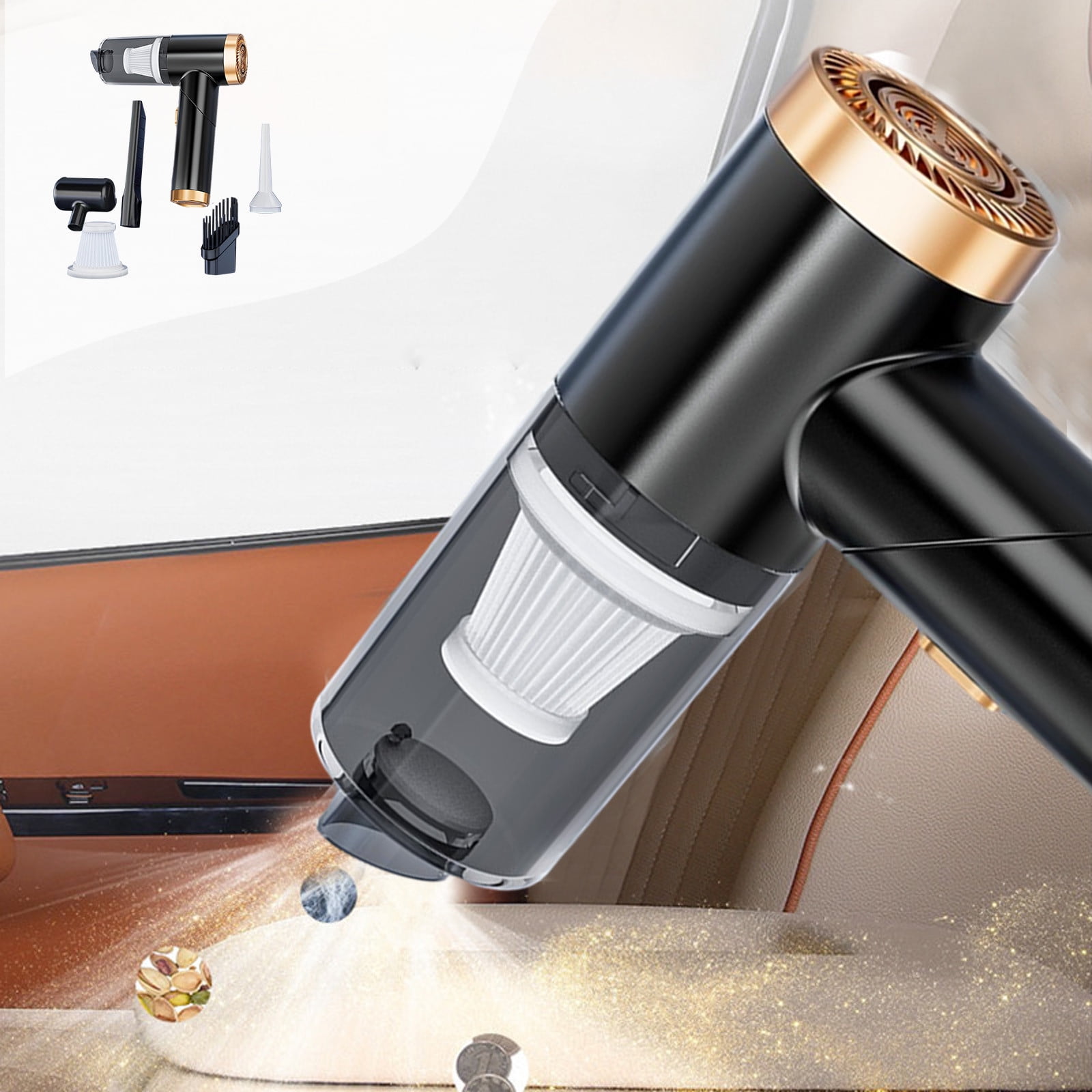 Car Vacuums Handheld Car Vacuum Cleaner,Powerful Suction Small Car Vacuum Cleaner,Foldable Dusts Buster with Filter Portable Vacuum Cleaner