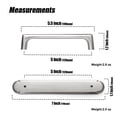 thumbnail image 5 of Goo-Ki 5''(128MM) Hole Centers Satin Nickel Cabinet Pulls with Backplate, Zinc Alloy Kitchen Cabinet Handle for Dresser,Wardrobe,Cupboard, 4 Pack, 5 of 5