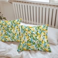 thumbnail image 4 of Vintage Lemon Outdoor Pillow Covers Set of 2 Green Leaf Summer Blue Stripes Country Waterproof Throw Pillow Case Decorative Square Cushion Cover for Patio Couch Garden Balcony, 20"x20", 4 of 9