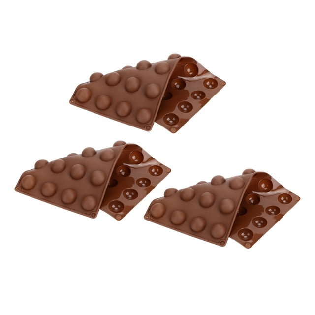 Molde 3 Uds Molde De Silicona Molde Para Hornear Semiesfera Suave De 24 Agujeros Para Jabón De Mousse De Gelatina De Chocolate