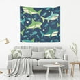 thumbnail image 2 of Yayeee Tapestry Wall Hanging for Bedroom 90" x 60" Living Room Home Wall Art Decor, Sharks Pattern, 2 of 7