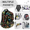 thumbnail image 7 of Bulopur Dinosaur Kids Backpack for Boys Galaxy Print School Bag Lightweight Multi-Pocket Book Bag Gift for Son, 7 of 7