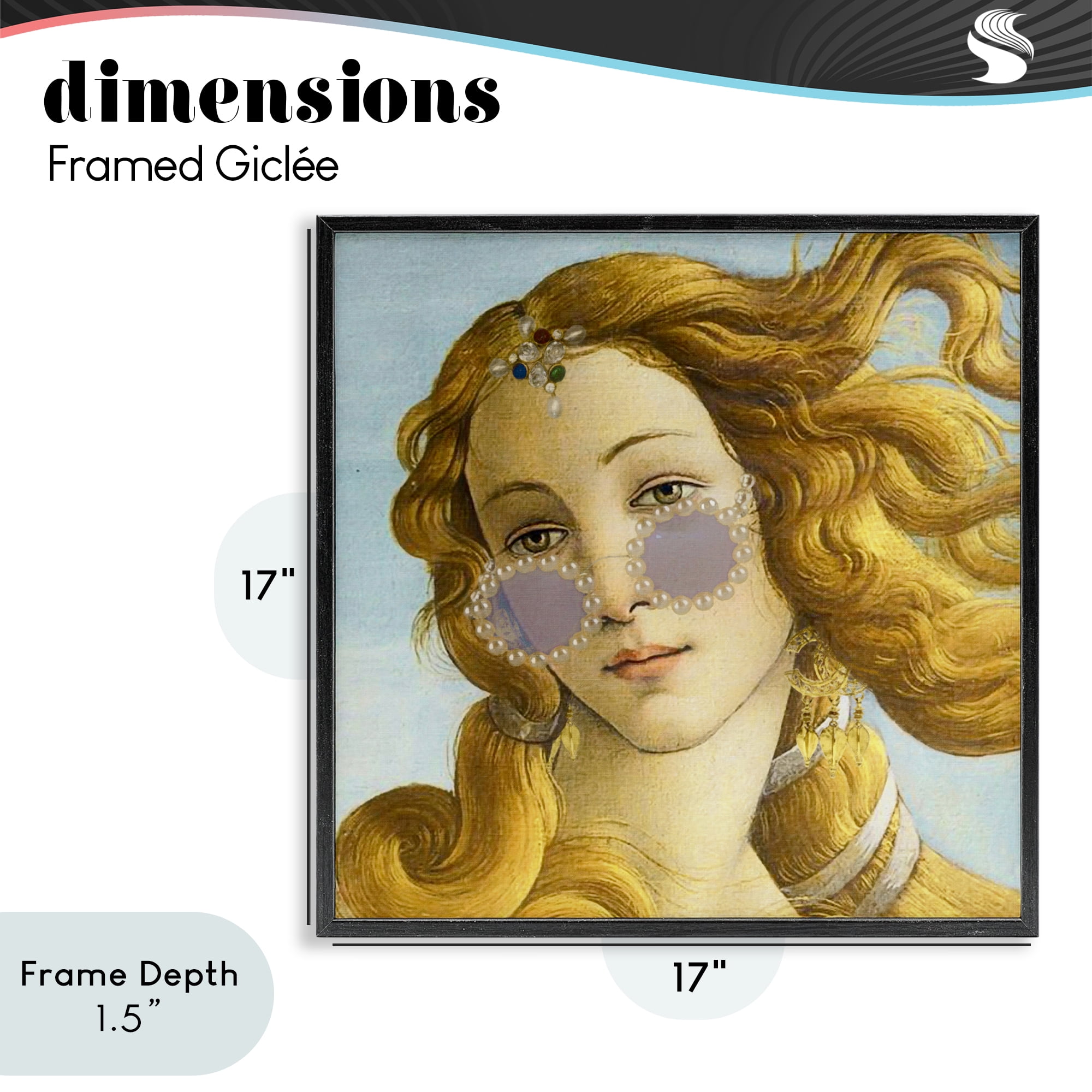 Stupell Industries Modern Day Venus Shades Black Framed Giclee Art, design by Grotto Studios