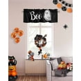 thumbnail image 4 of Halloween Valances for Windows Cute Ghost Boo Window Curtain Rod Pocket Black White Holiday Window Treatment Decor Valances for Kitchen Living Room Bedroom 54x18in, 4 of 7
