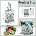 thumbnail image 2 of Boho Seashell Canvas Tote Bag – Watercolor Ocean Shell and Coral Reef Design – Nautical Beach Tote for Coastal and Mermaid Fantasy Lovers, 2 of 7